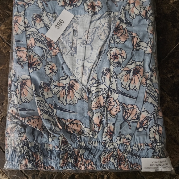 St. Roche Auberon V neck blue pink floral Midi dress sz 6 & 10 NWT - Picture 3 of 13